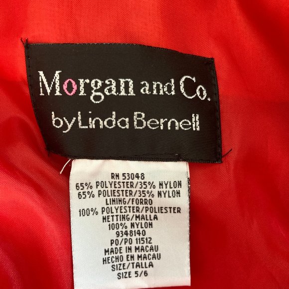 Morgan and Company - Strapless Red Ladies Prom Dress size 5/6 - Picture 7 of 7